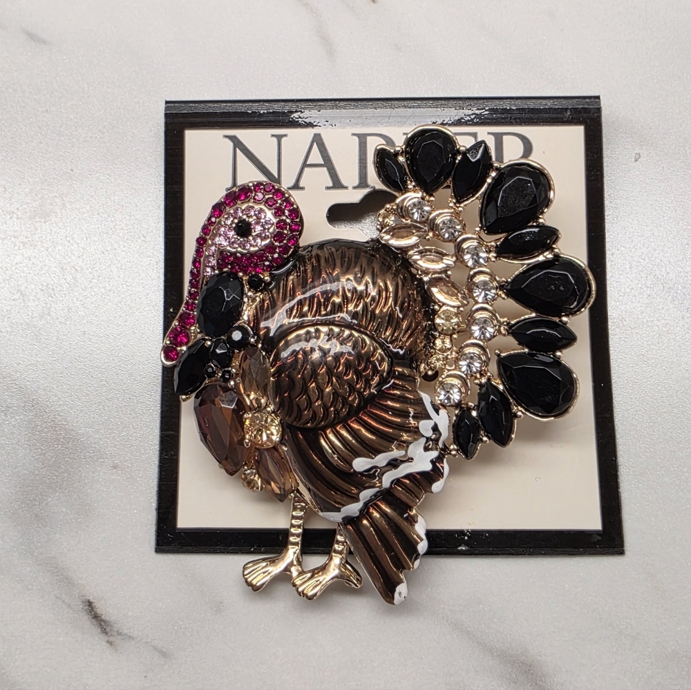 Napier Thanksgiving  Turkey Brooch